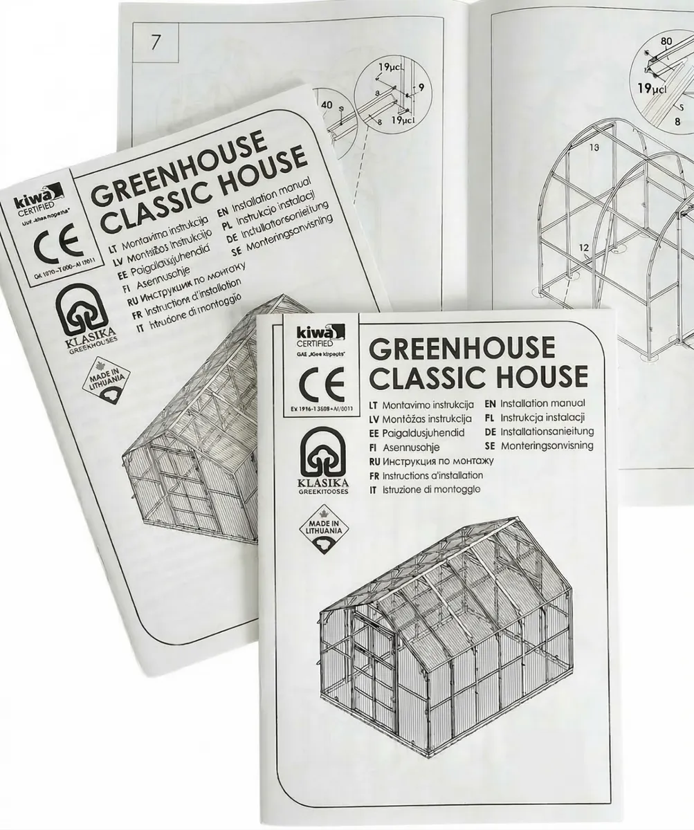 Illustrated greenhouse assembly manual
